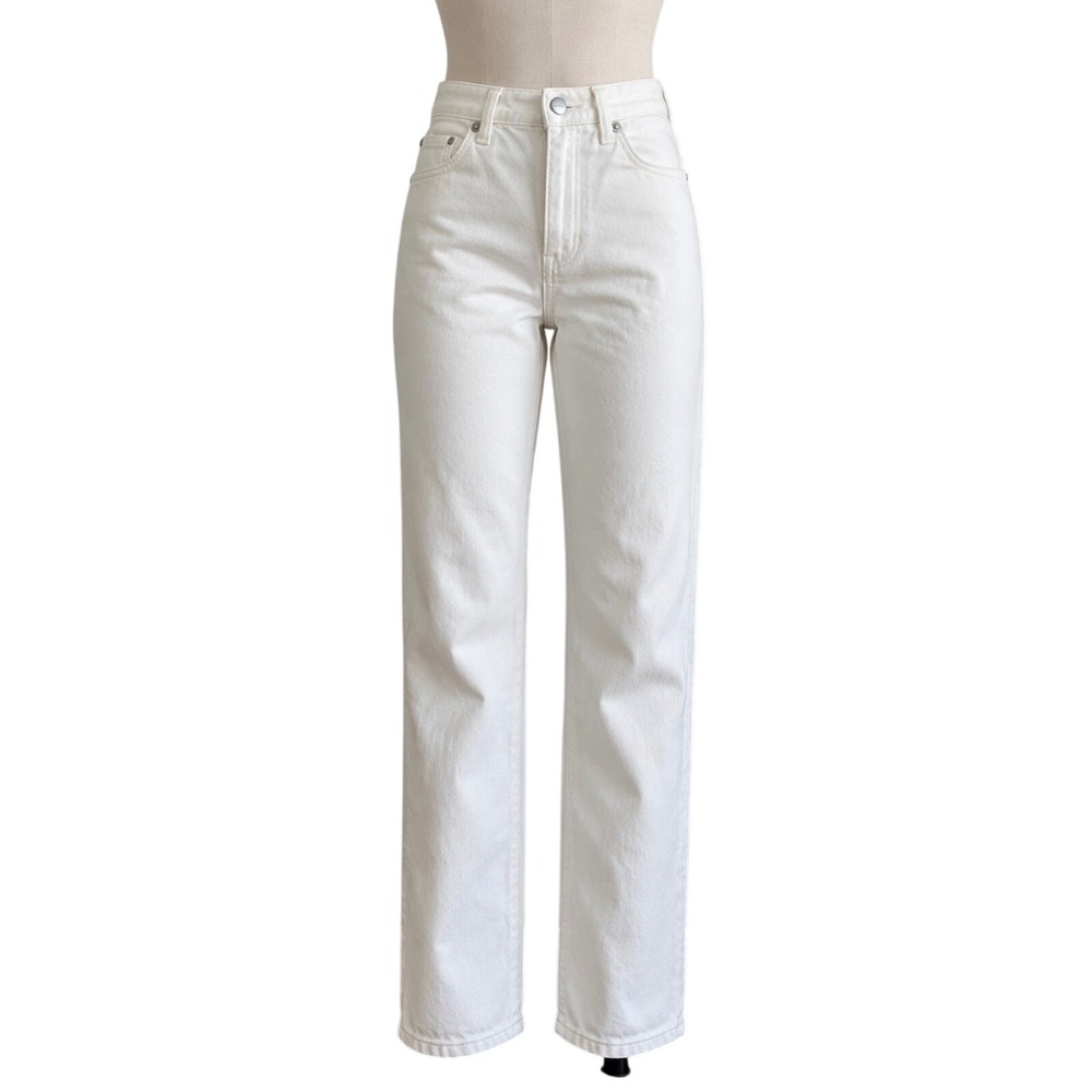 WeWoreWhat High Rise Straight Leg Jeans White Ivory‎ Size 28